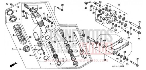 KISSEN, HINTEN (CR500RS/RT/RV) CR500RT de 1996